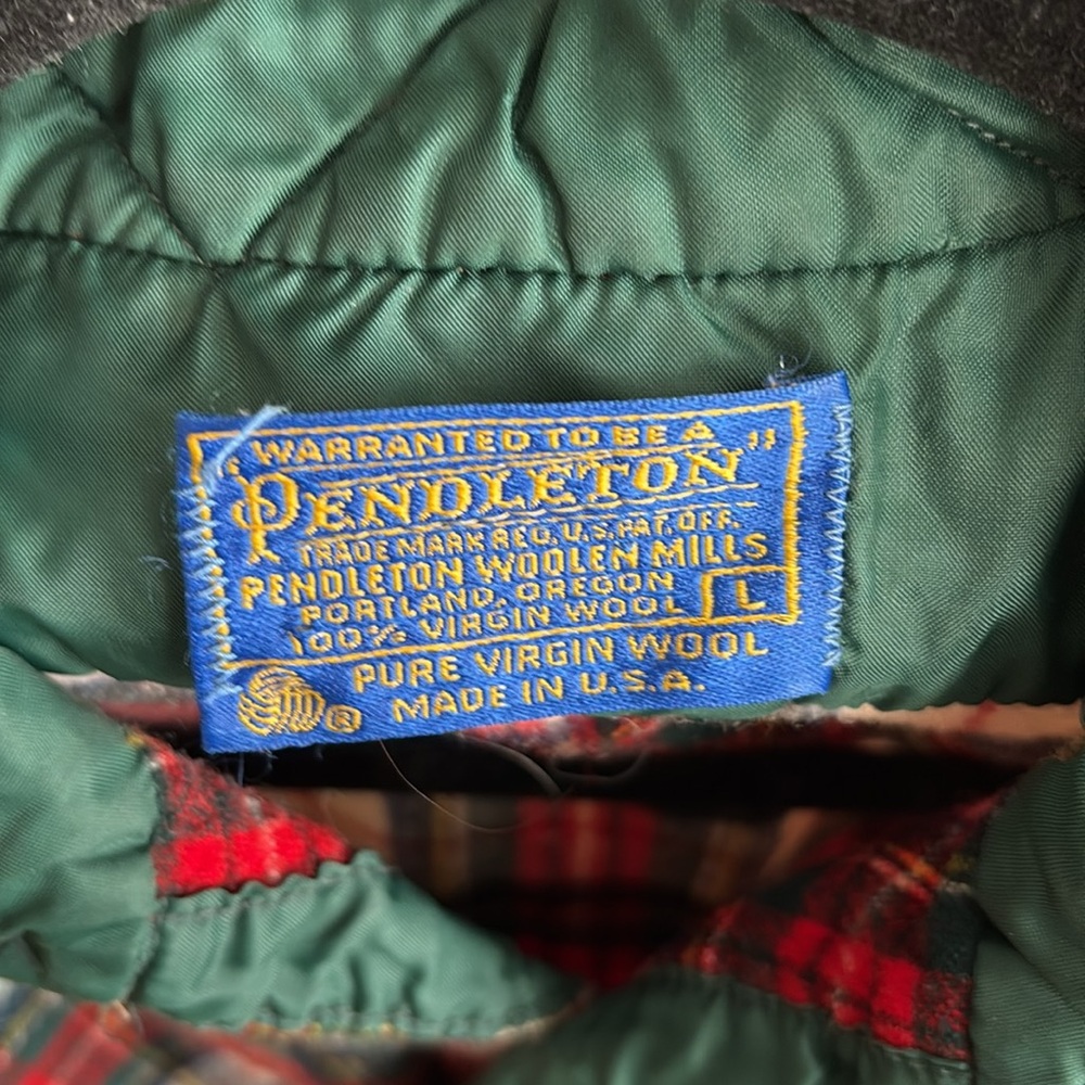 Pendleton 100% Virgin Wool Button Down Flannel Sh… - image 2